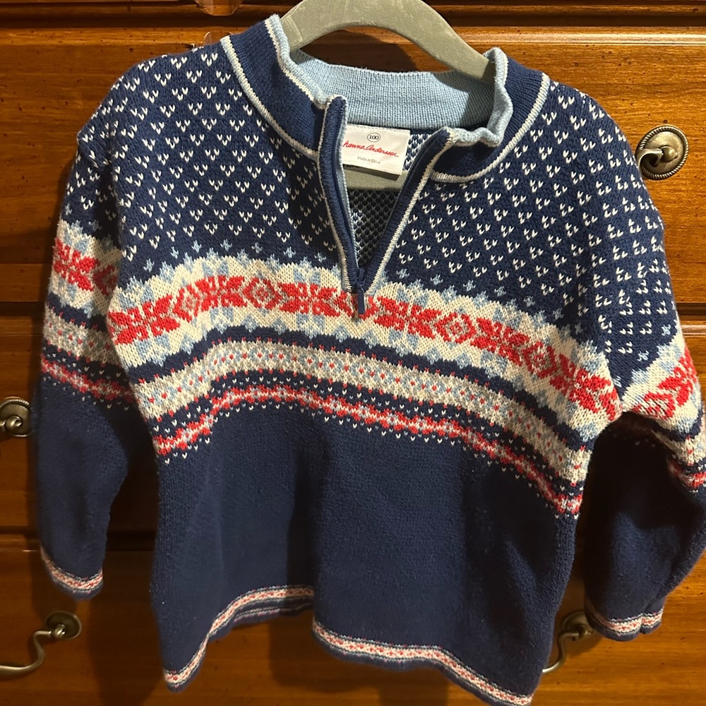Hanna Andersson Fair Isle Nordic Sweater 4t